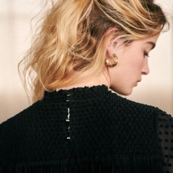 Sezane Armance Dress in Noir size 40 NWT - Picture 6 of 15